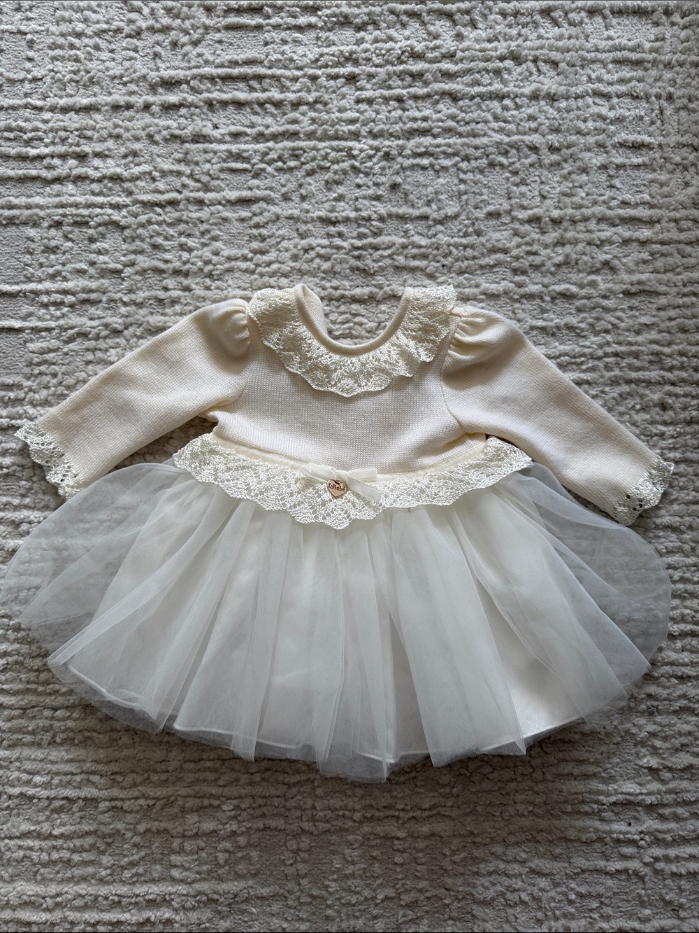 Ivory Lace Tulle Baby Girl Formal Dress
